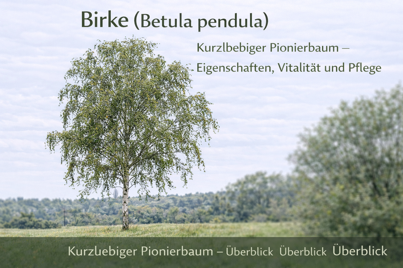 Birke (Betula pendula) mit weißer Rinde und locker hängenden Zweigen
