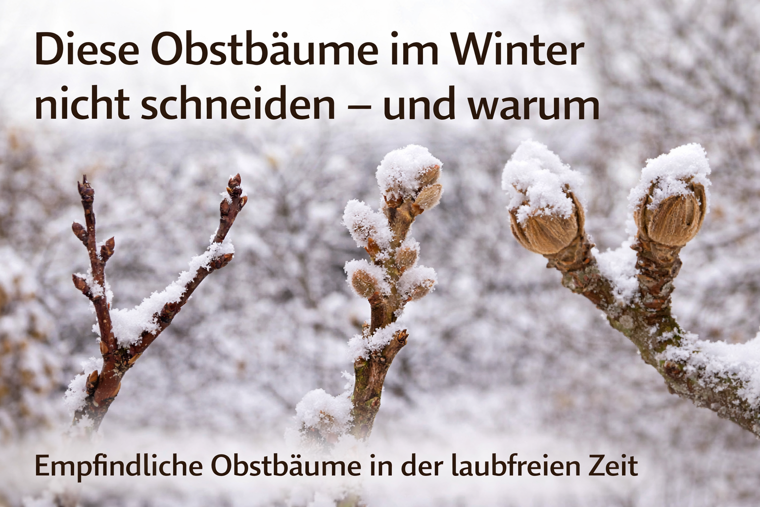 Diese Obstbäume nicht im Winter schneiden – empfindliche Obstbäume bei Frost und Kälte