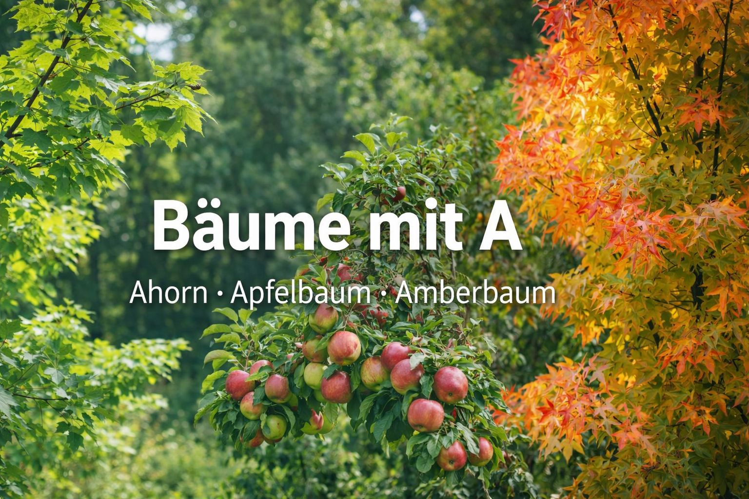 Bäume mit A – Ahorn, Apfelbaum und Amberbaum in einer Übersicht