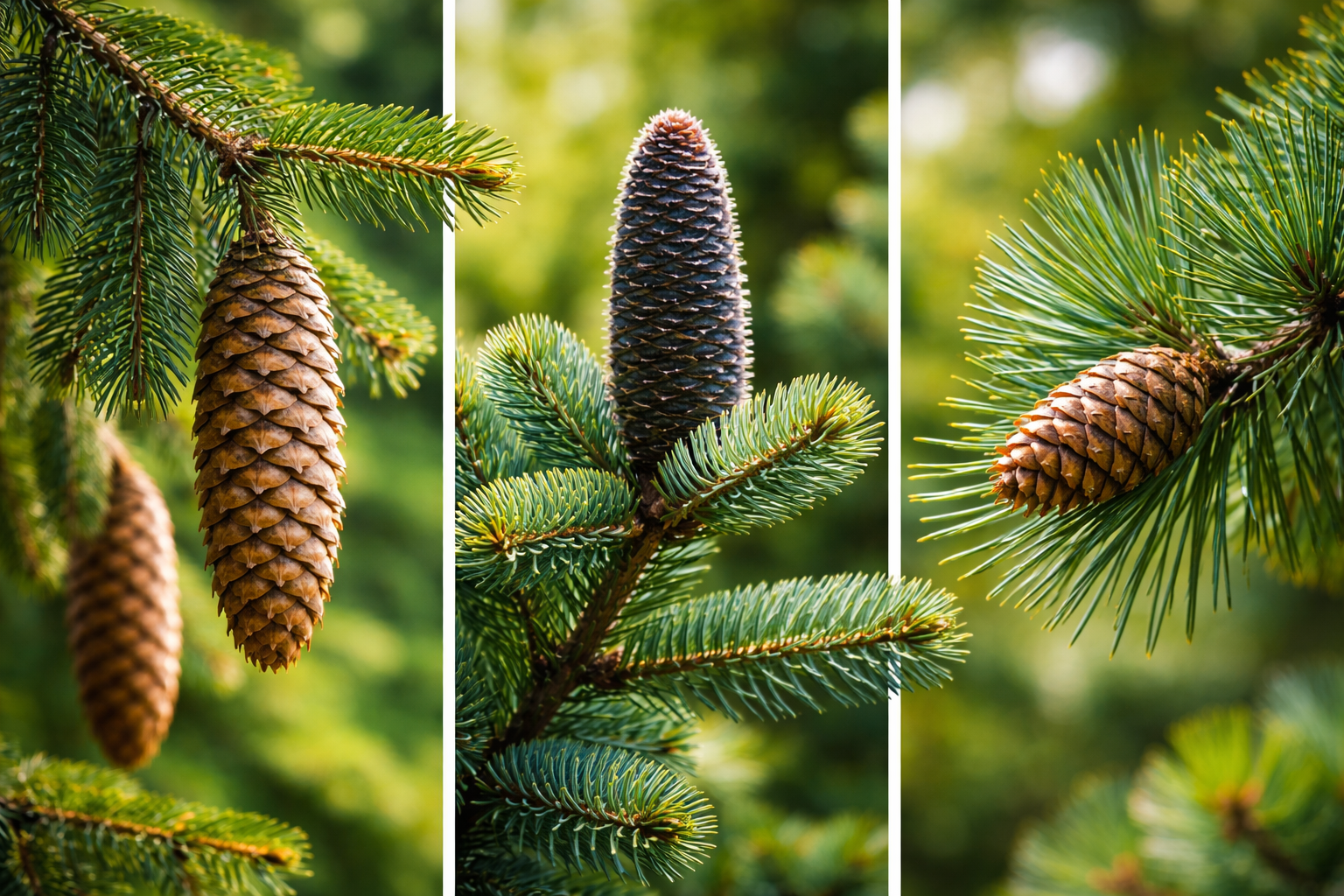 Fichte Tanne und Kiefer im Vergleich Nadeln und Zapfen zur Bestimmung von Nadelbäumen